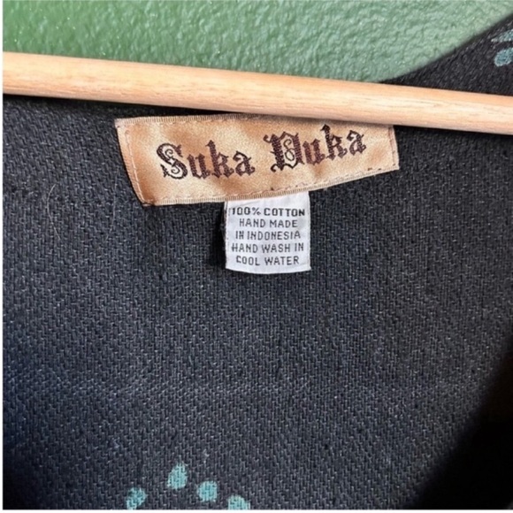 VINTAGE SUKA DUKA INJIRA INDIAN COTTON DUSTER DRESS - Picture 6 of 12
